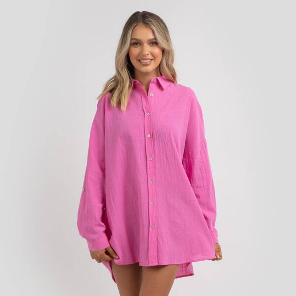 KALAMI SHIRT SWIM COVERUP - Picture 3 of 13